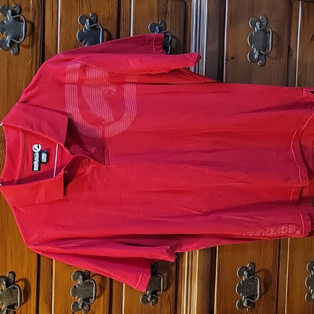 Red polo shirt Mens